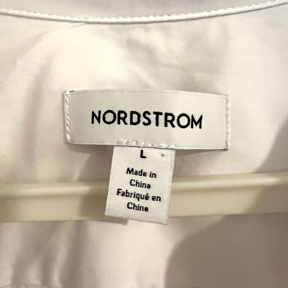Nordstrom White cotton pull-over shirt dress. - Picture 4 of 8